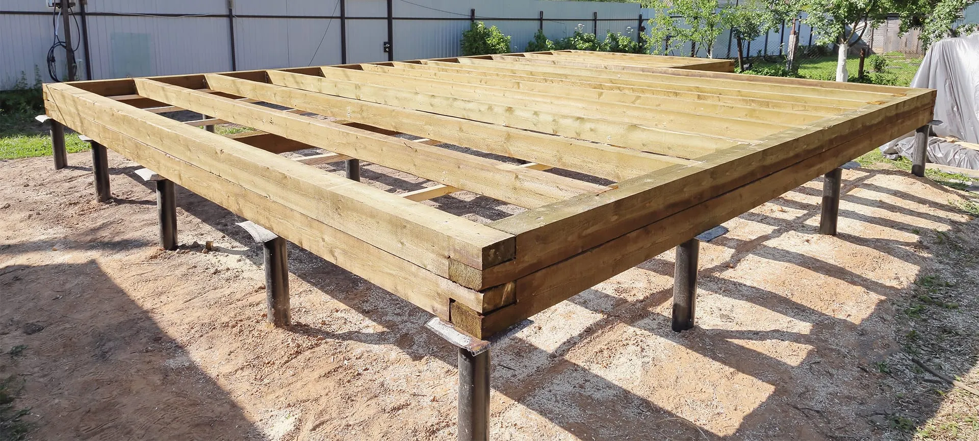 building a deck on helical piles