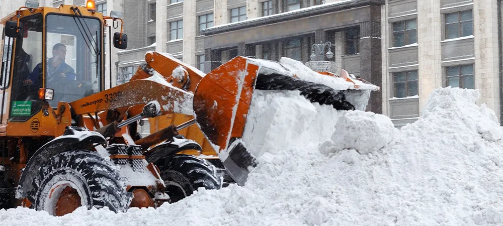 designate snow storage areas