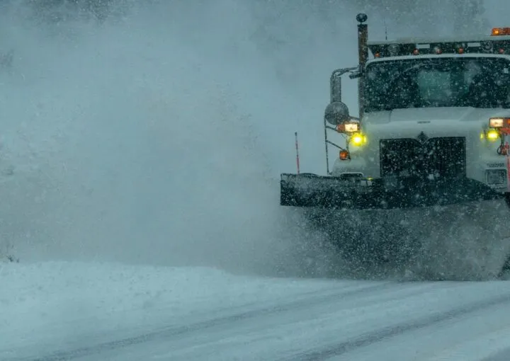 typical commercial snow plow