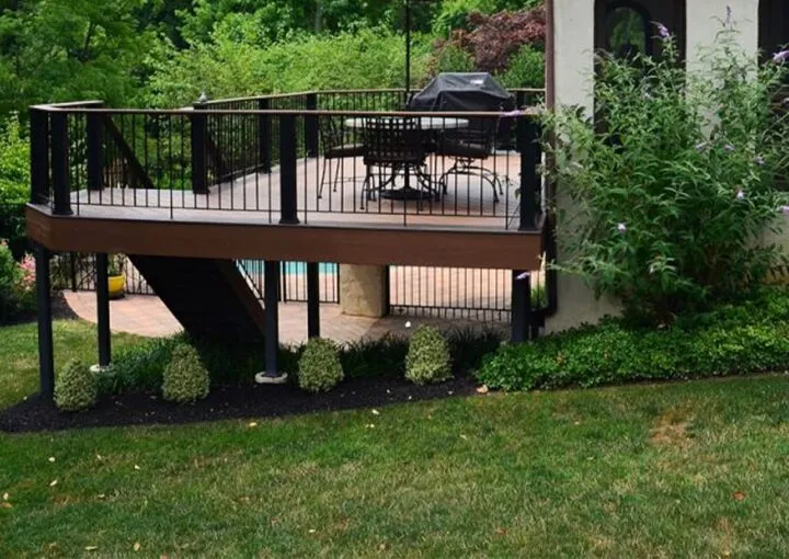 luxury deck on slope