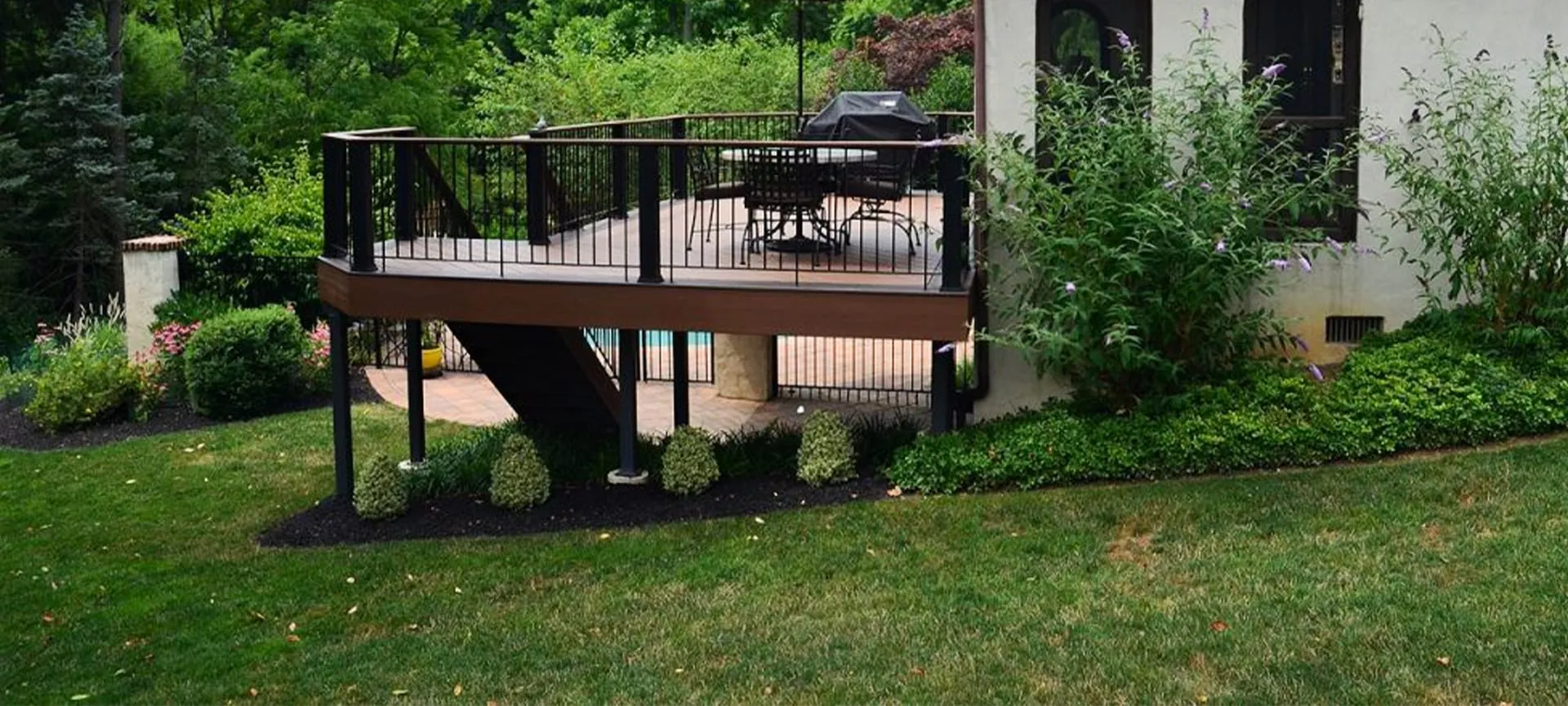 luxury deck on slope