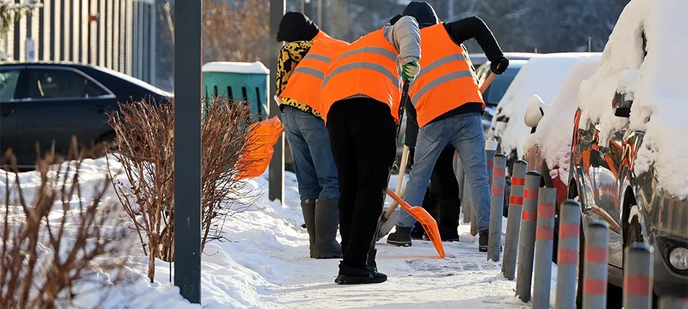 snow removing labour