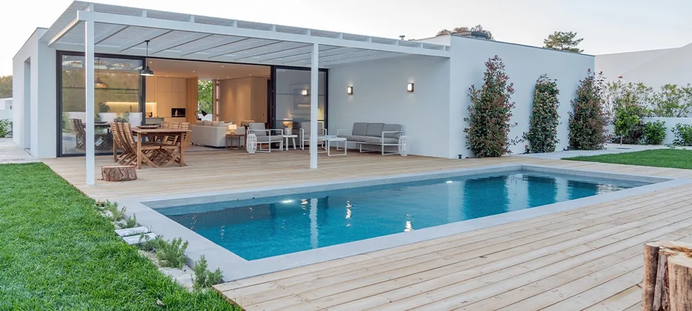 enhance outdoor space for pool