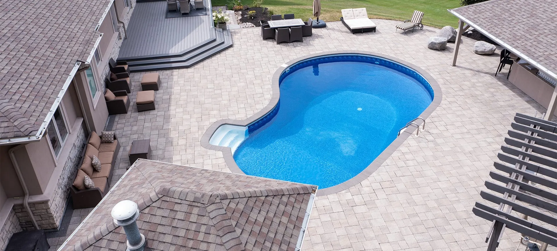 pool is centrepiece of outdoor space