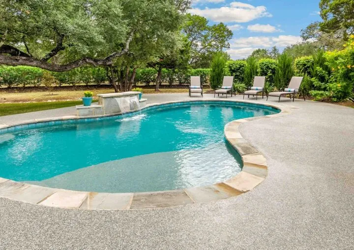 pool with stone copying