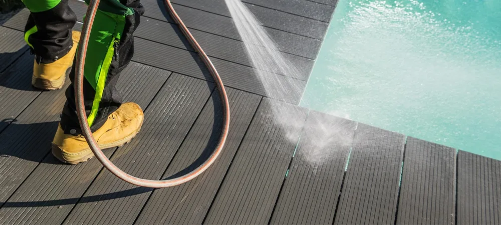 cleaning the deck after installation