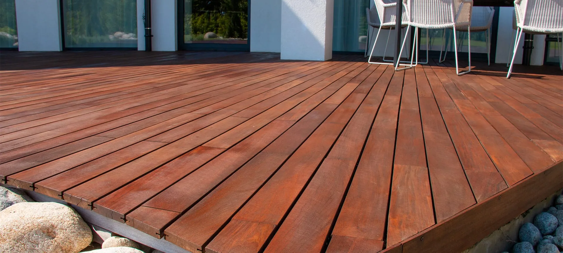 new deck installed on outdoor living space