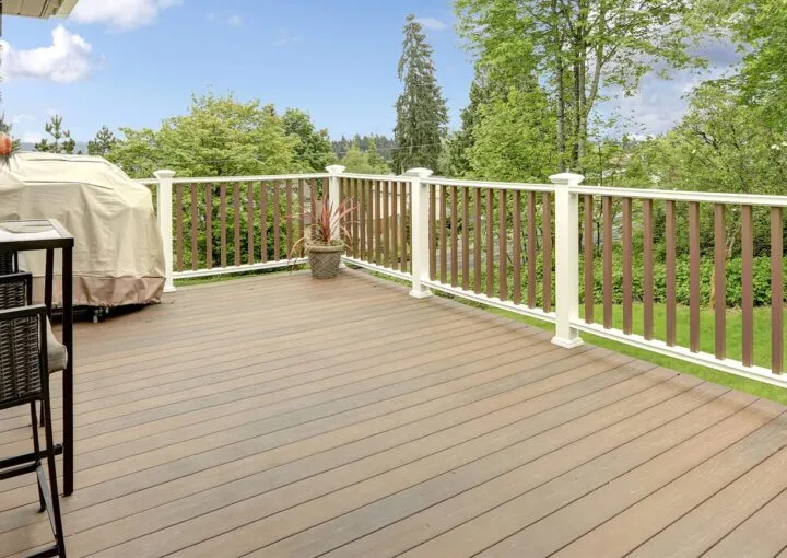 Modern TimberTech Deck with Scenic Forest View