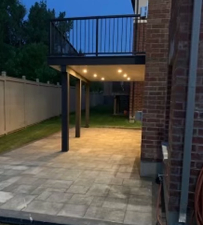 above ground deck lighting feature