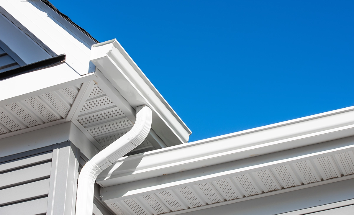 close up view of fascia and soffit