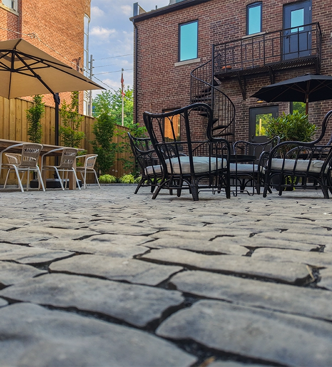 closeup view of paver floor closeup view of paver floor