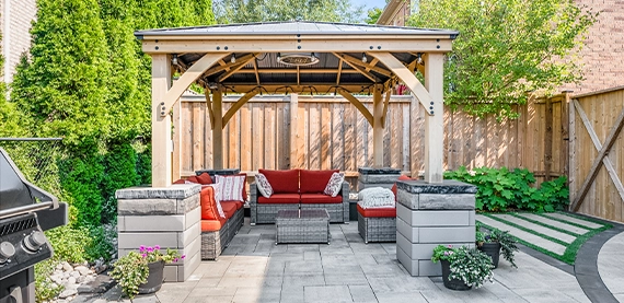 custom wooden carpentry patio cover on interlocking floor custom wooden carpentry patio cover on interlocking floor