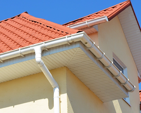 eavestrough, soffit and fascia bottom view