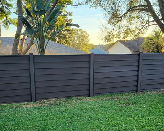 wooden fence back lawn