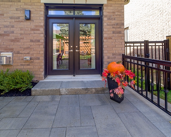 interlocking steps and home entrance