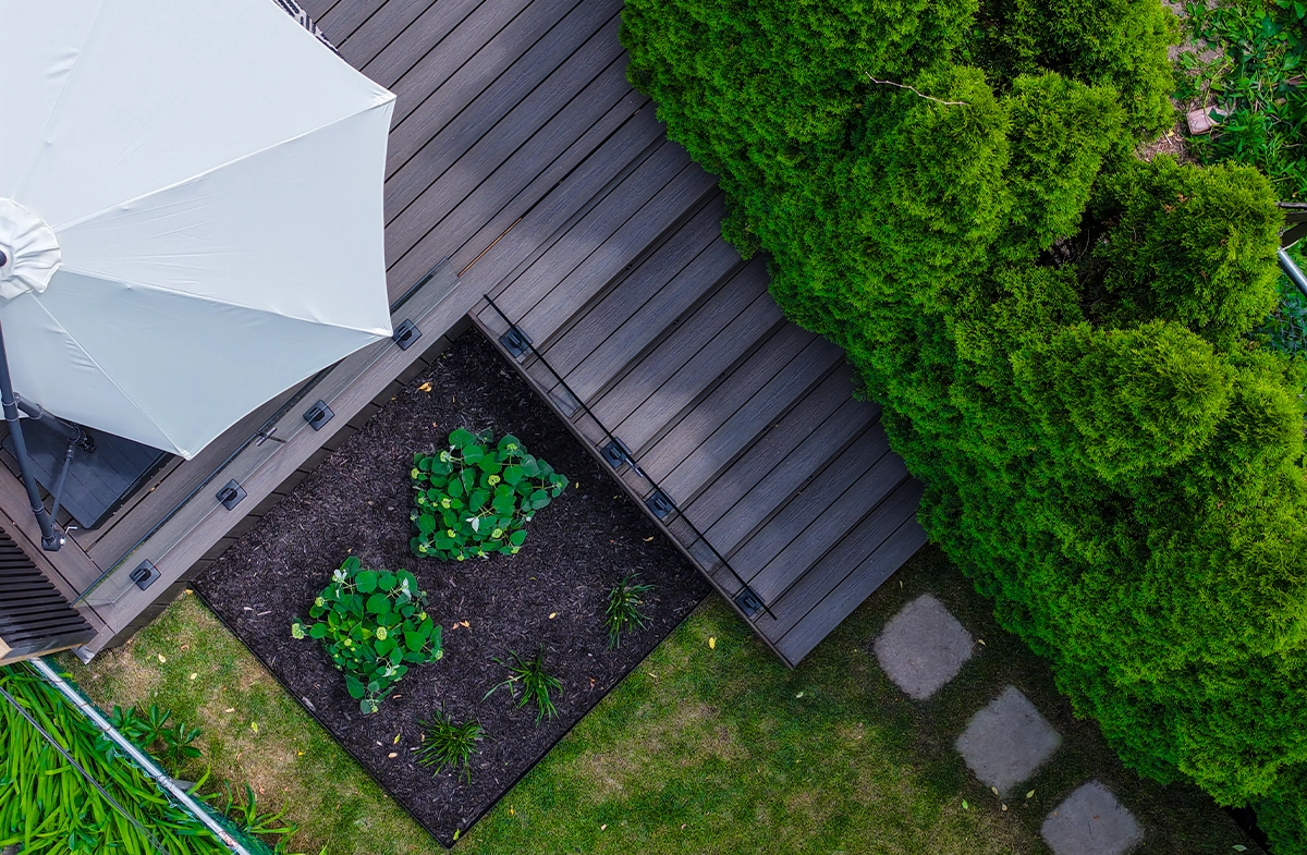landscaping on ground and steps to deck landscaping on ground and steps to deck