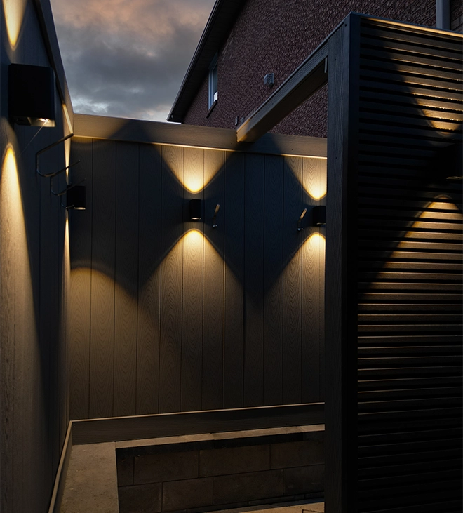 modern fence with lighting feature modern fence with lighting feature