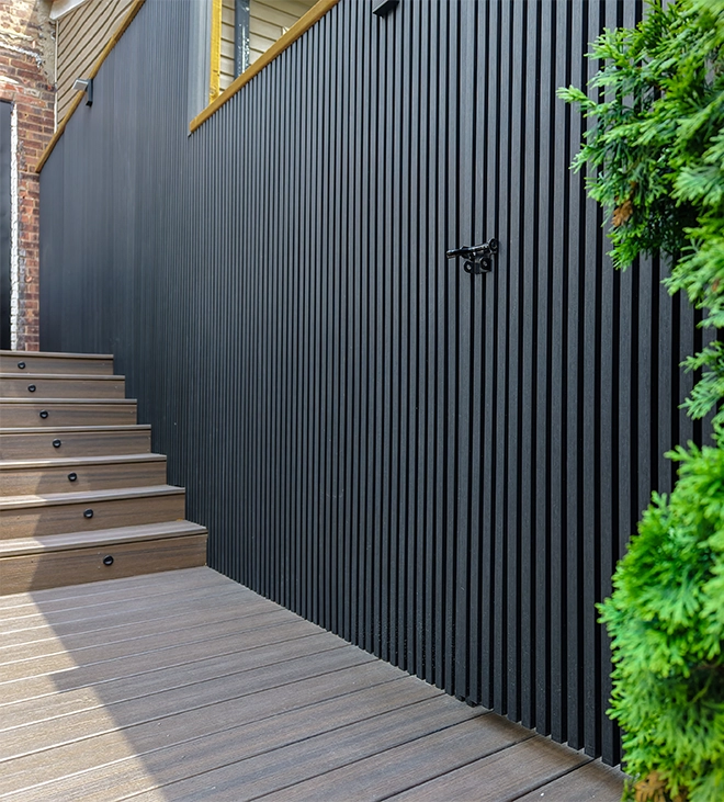 side view of fence on deck side view of fence on deck