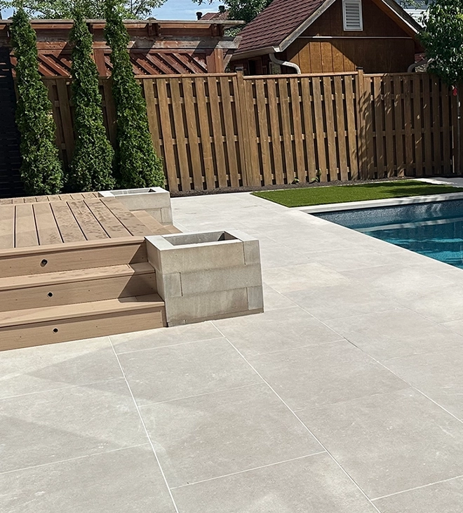 side view of wooden deck side view of wooden deck