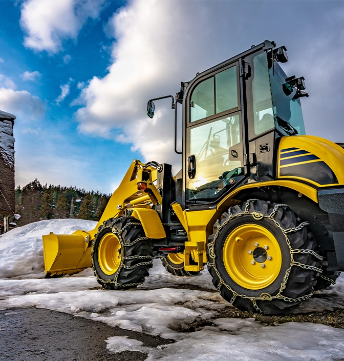 snow removal truck close up view