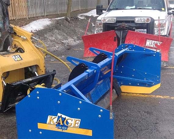 snow removing equipments close up view