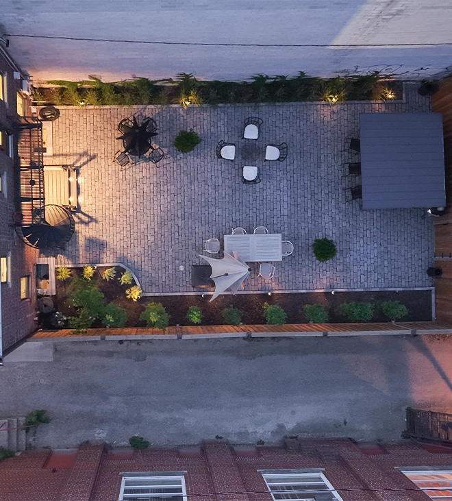 top view of complete cobblestone project top view of complete cobblestone project