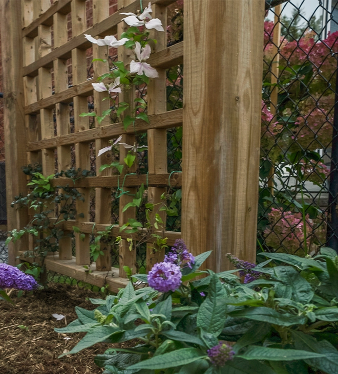 wooden privacy screen decor with flowers wooden privacy screen decor with flowers