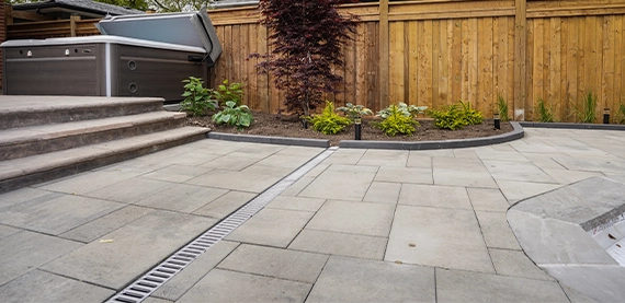 Pool interlock restoration image four water drainage system in interlock surface