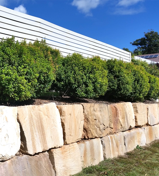 a traditional armour stone retaining wall traditional armour stone retaining wall, hold soil erosion