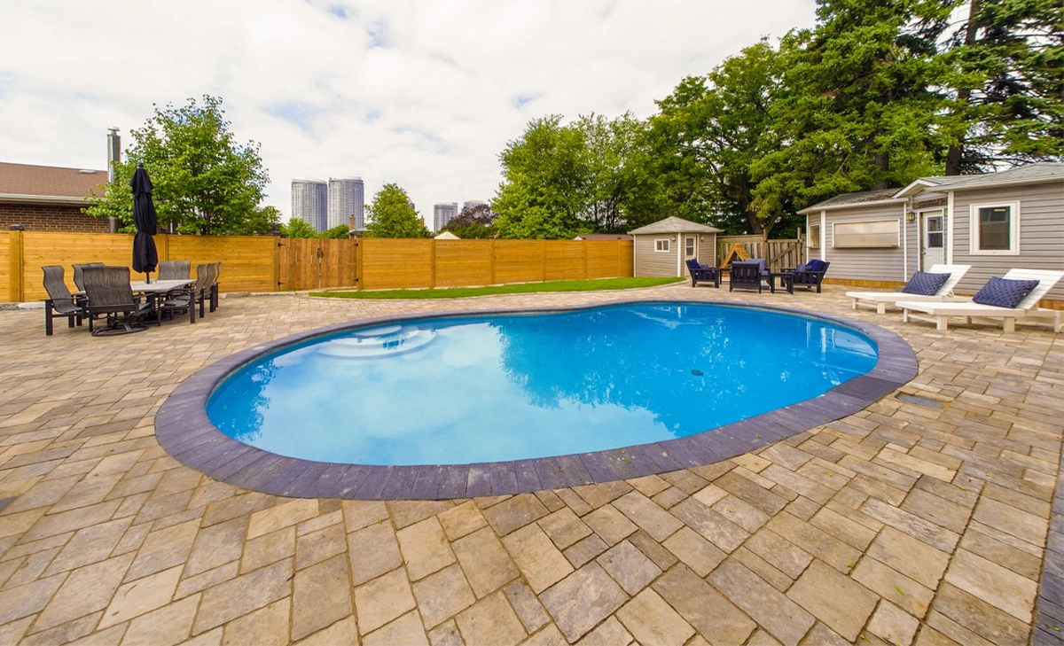 aesthetic style pool interlocking surface aesthetic style interlocking surface around pool in home full yard