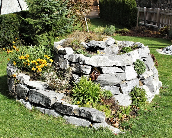 armour stone retaining wall image three custom round design armour stone retaining wall