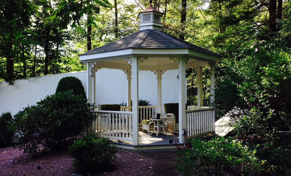 beautiful gazebo in garden