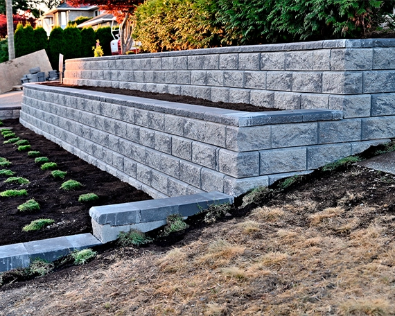 block retaining wall image five multi level block retaining walls