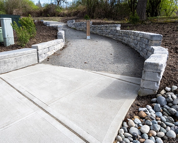 block retaining wall image seven block retaining walls around road