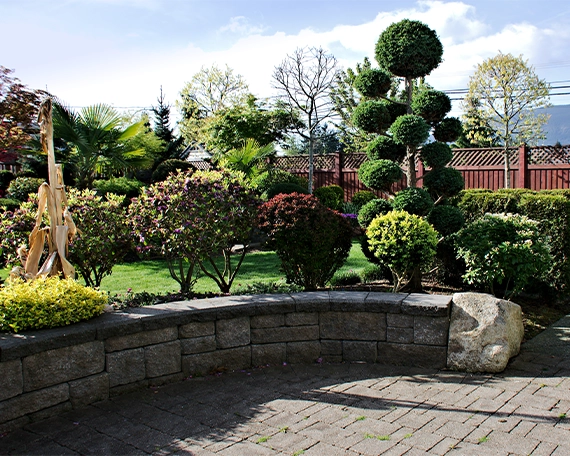 block retaining wall image three block retaining wall prevent trees planting soil erosion