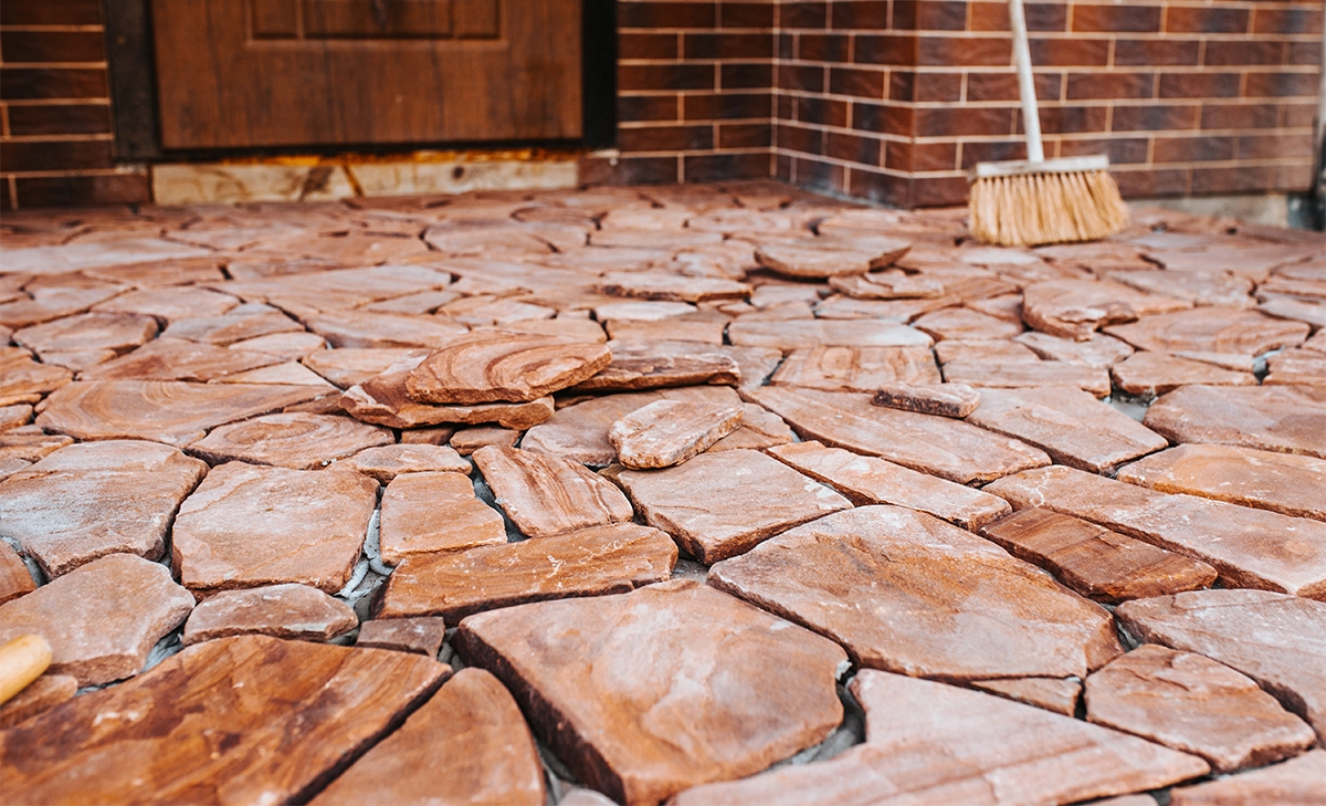 close up view of natural stone surface
