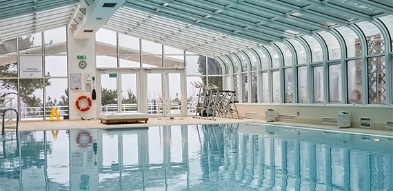 inside commercial swimming pool