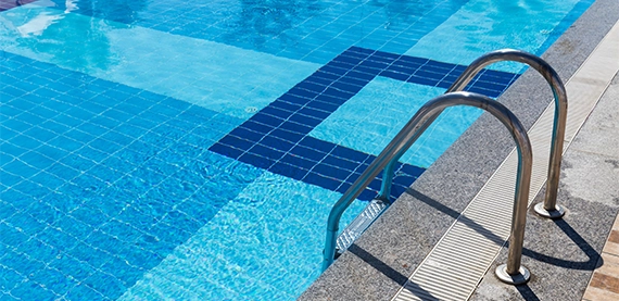 railing and copying of commercial swimming pool