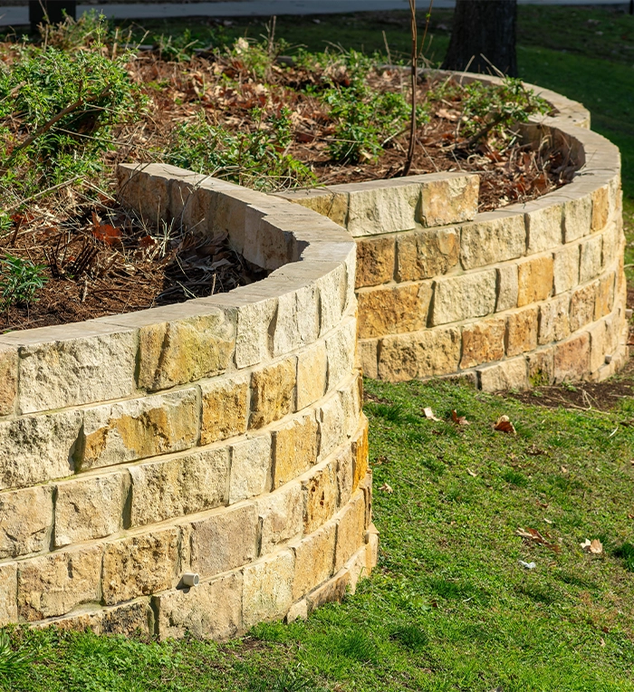 custom armour stone retaining wall design