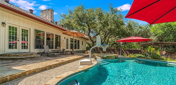 flagstone deck and pool copying