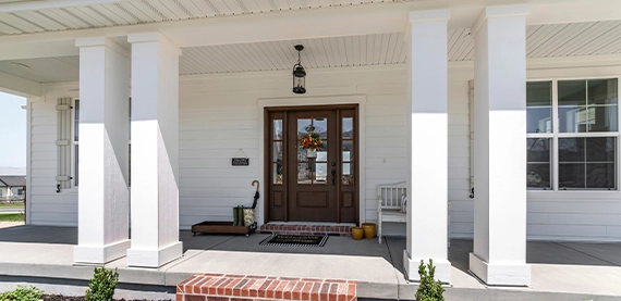 home front porch and modern door