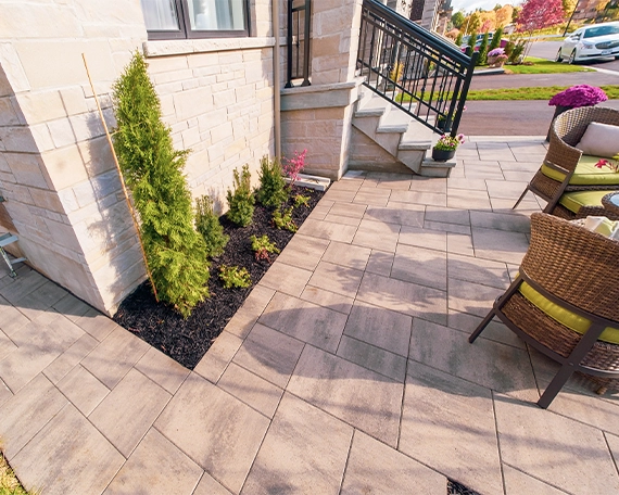 hardscaping image three interlocking patio and walkway