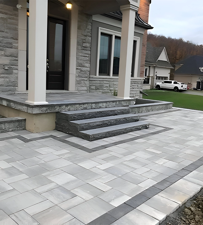 home front interlocking walkway and entrance steps