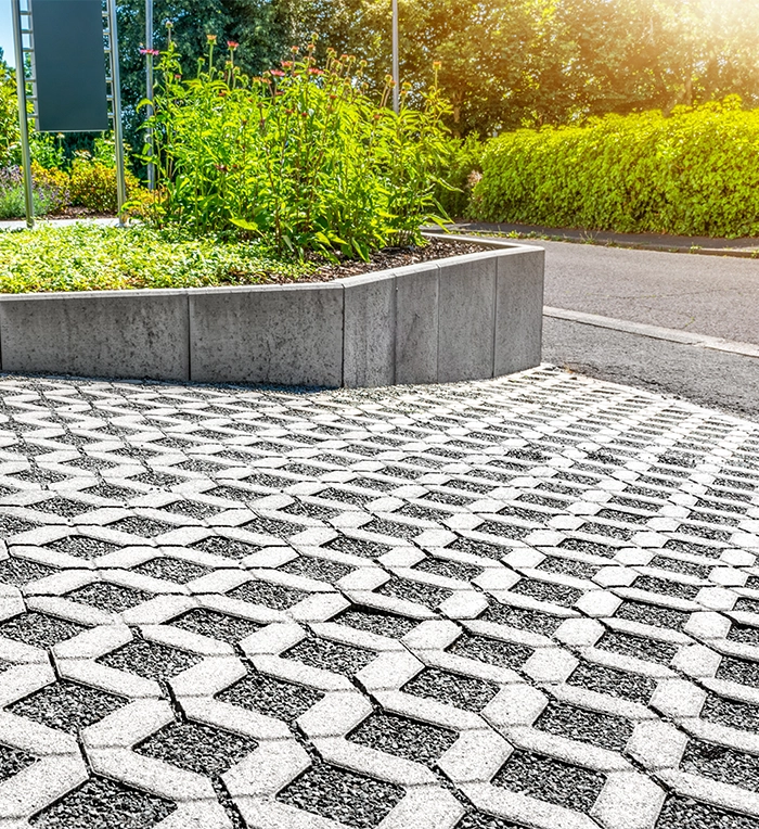 home front private permeable paver driveway