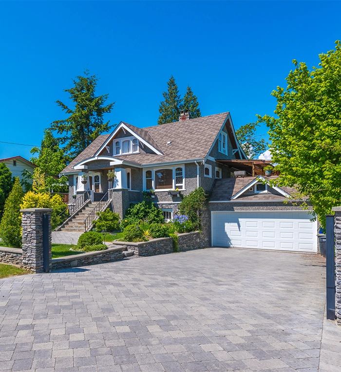 beautiful above ground home and beside down a personal garage with interlock drive