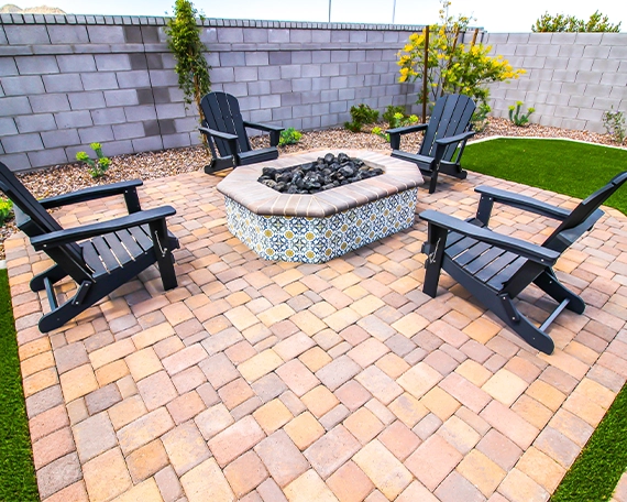 interlock patio image five aesthetic design interlock patio and fire pit