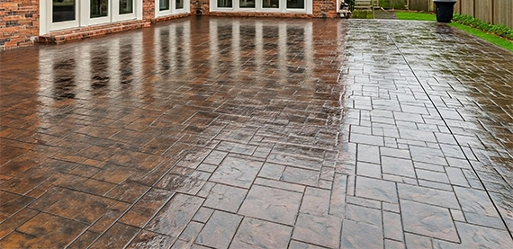 interlock patio image six wet interlock floor view