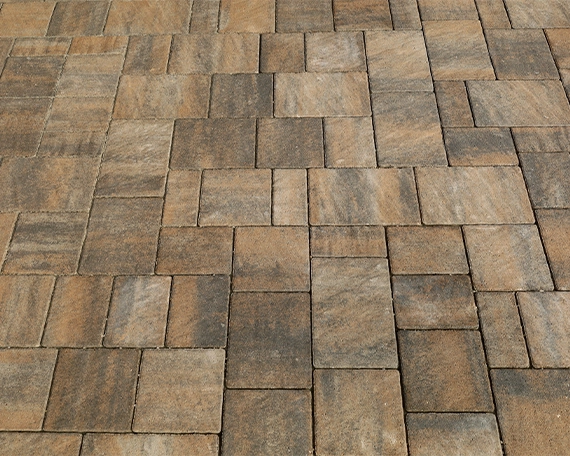 closeup view of interlocking walkway