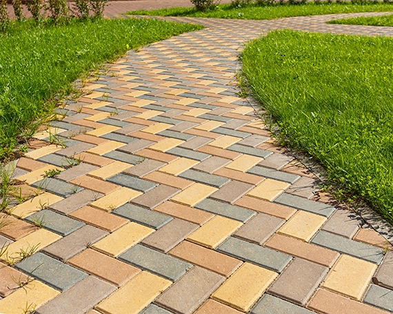 multi colour interlocking walkway