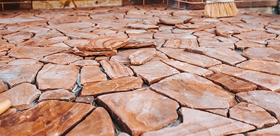 close up view of natural stone surface